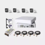 عرض 4 كاميرات مراقبة هيك فيجن كامل مع جهاز DVR وهارد 500 جيجا وسلك وباور سبلاي