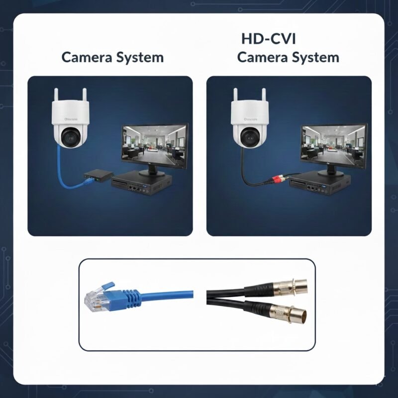 فرق بين كاميرات ip , انالوج 